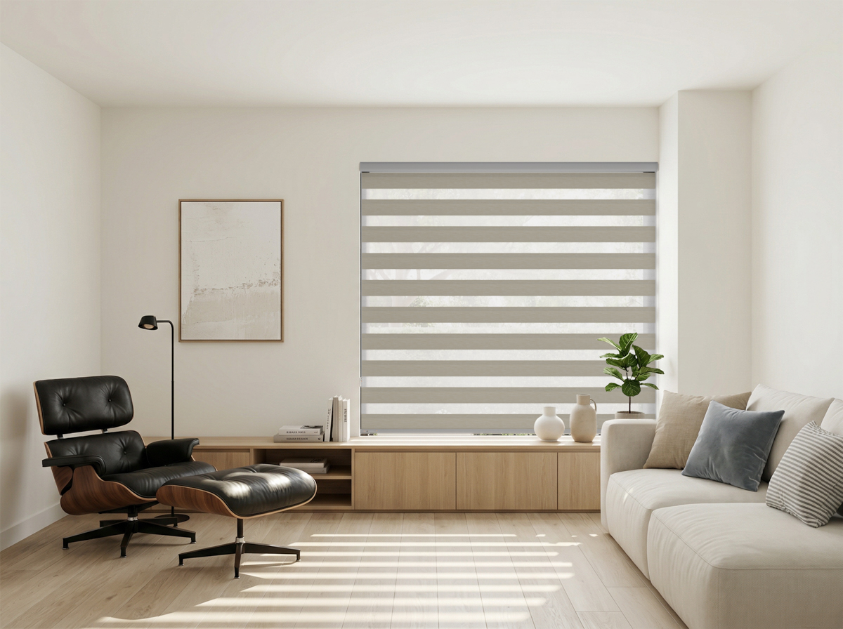Motorised zebra blinds